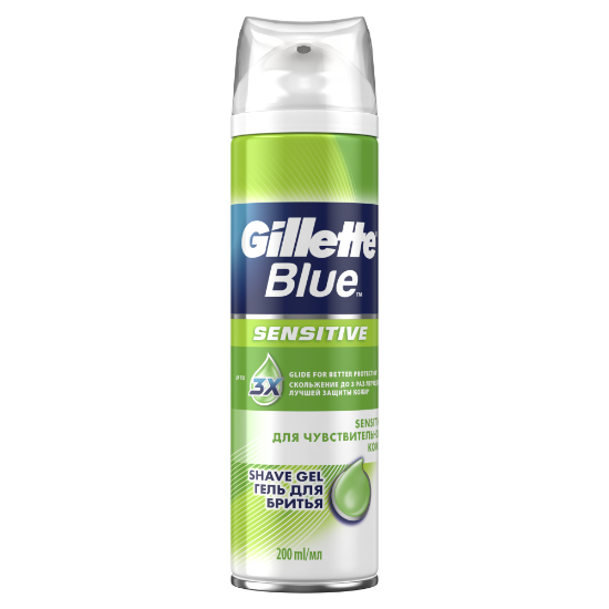 Изображение Гель для бритья Gillette Blue Sensitive, 200 мл