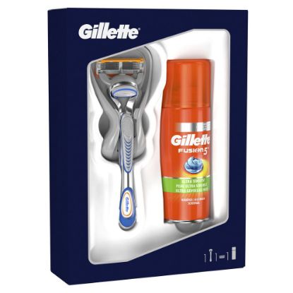 Изображение Подарочный набор Gillette Fusion5 бритва с 1 кассетой + гель для бритья 75 мл