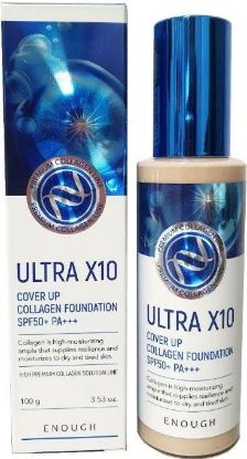 Изображение Тональный крем Enough Ultra X10 Collagen SPF50+ PA+++, тон 21, 100 г