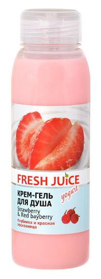 Изображение Крем-гель для душа Fresh Juice «Strawberry & Red bayberry», 300 мл