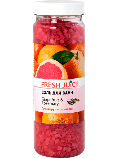 Изображение Соль для ванн Fresh Juice «Grapefruit & Rosemary», 700 г