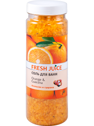 Изображение Соль для ванн Fresh Juice «Orange & Guarana», 700 г