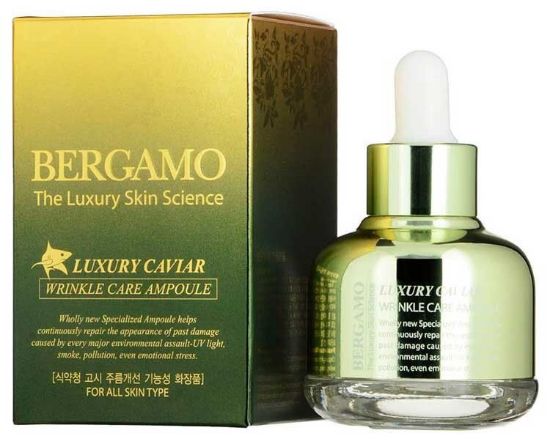 Изображение Сыворотка с экстрактом икры от морщин Bergamo Luxury Caviar Wrinkle Care Ampoule, 30 мл