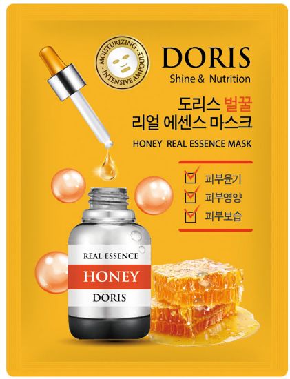 Изображение Тканевая маска для лица с экстрактом мёда Jigott Doris Honey Real Essence Mask, 25 мл