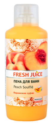 Изображение Пена для ванн Fresh Juice «Peach Souffle» персиковое суфле, 1000 мл