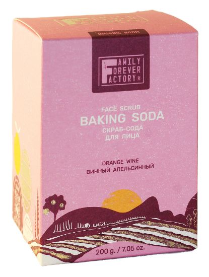 Изображение Скраб-сода для лица, винный апельсиновый Family Forever Face Scrub Baking Soda, 200 г