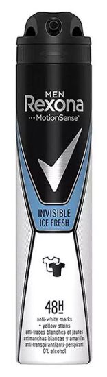 Изображение Мужской дезодорант–спрей «невидимый освежающий» Rexona Men invisible Ice Fresh, 200 мл