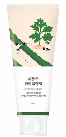 Изображение Успокаивающая пенка для умывания с полынью Round Lab Mugwort Calming Cleanser, 150 мл